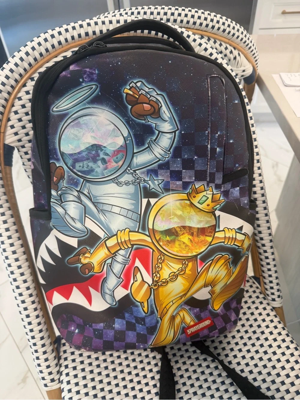 Gold & Silver Astronaut Graphic Backpack - Men